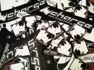 Charge clothing stickers