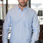 R920M Men's Long Sleeve Tailored Washed Oxford Shirt
