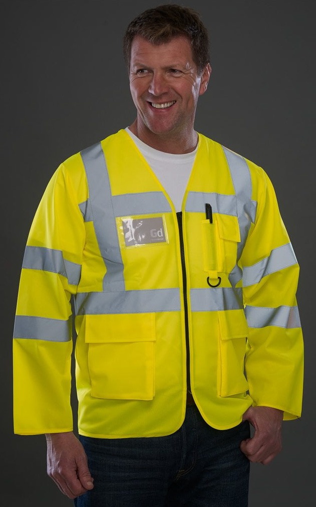 Hi-Vis Executive Long Sleeve Waistcoat