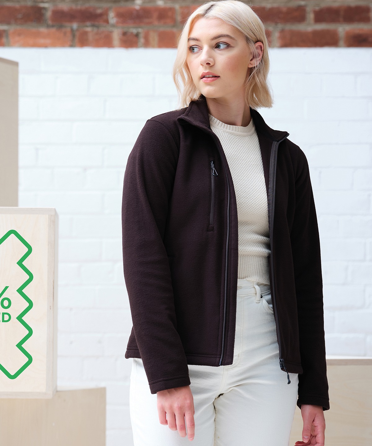 Women's Honestly made recycled full zip fleece