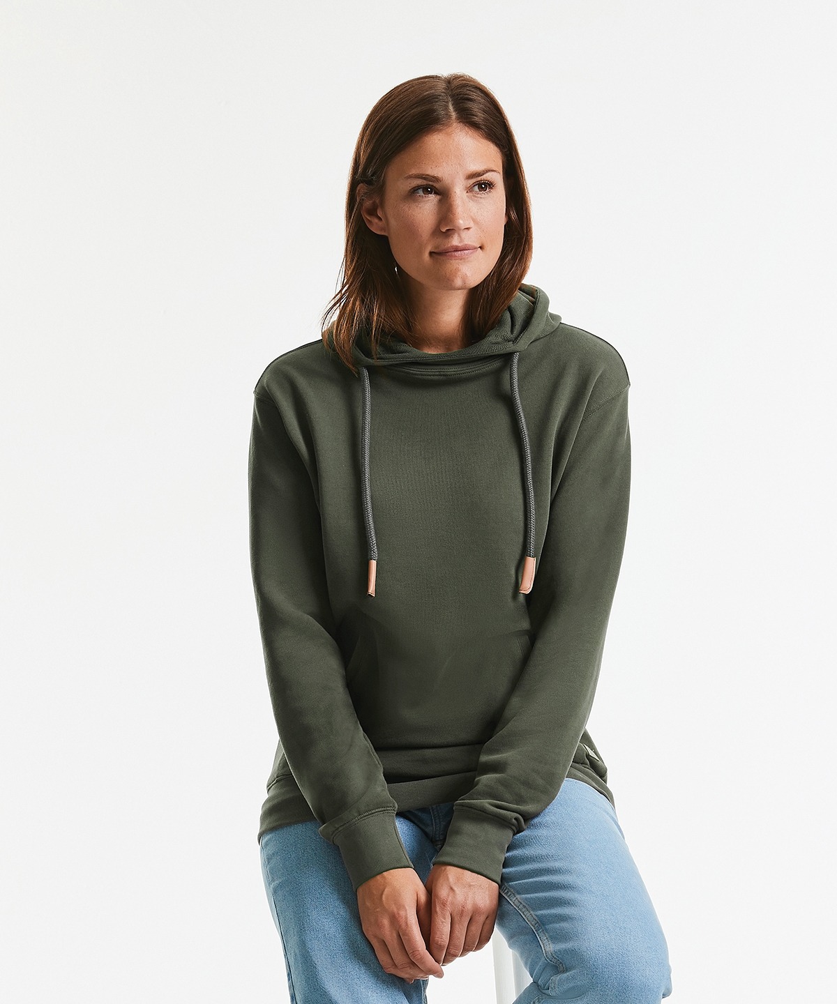 Pure Organic High Collar Hooded Sweatshirt