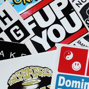 8cm Square Vinyl stickers