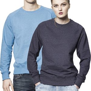 SA40 Organic Mens/Unisex Raglan Sweatshirts